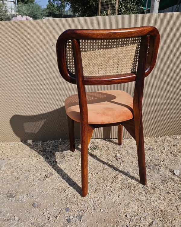 p2 Wicker Cane & Rattan Back Dining Chair - Image 4