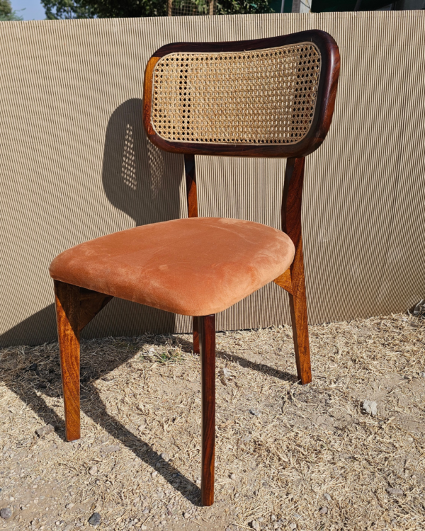 p2 Wicker Cane & Rattan Back Dining Chair - Image 2